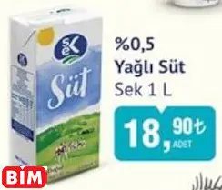SEK %0,5 YAĞLI SÜT